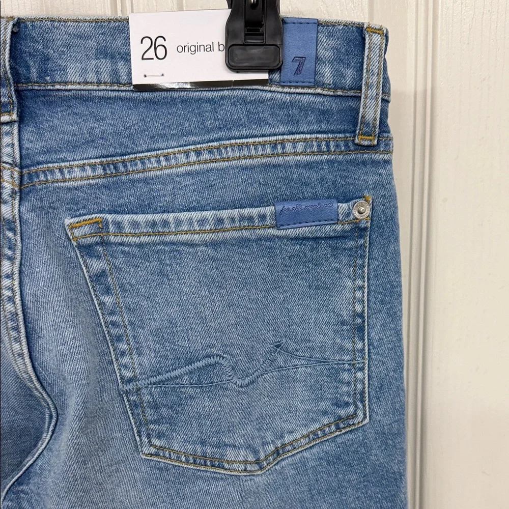 7 For All Mankind Low-Rise Slit-Flare Jeans: 26 - Picture 6 of 9